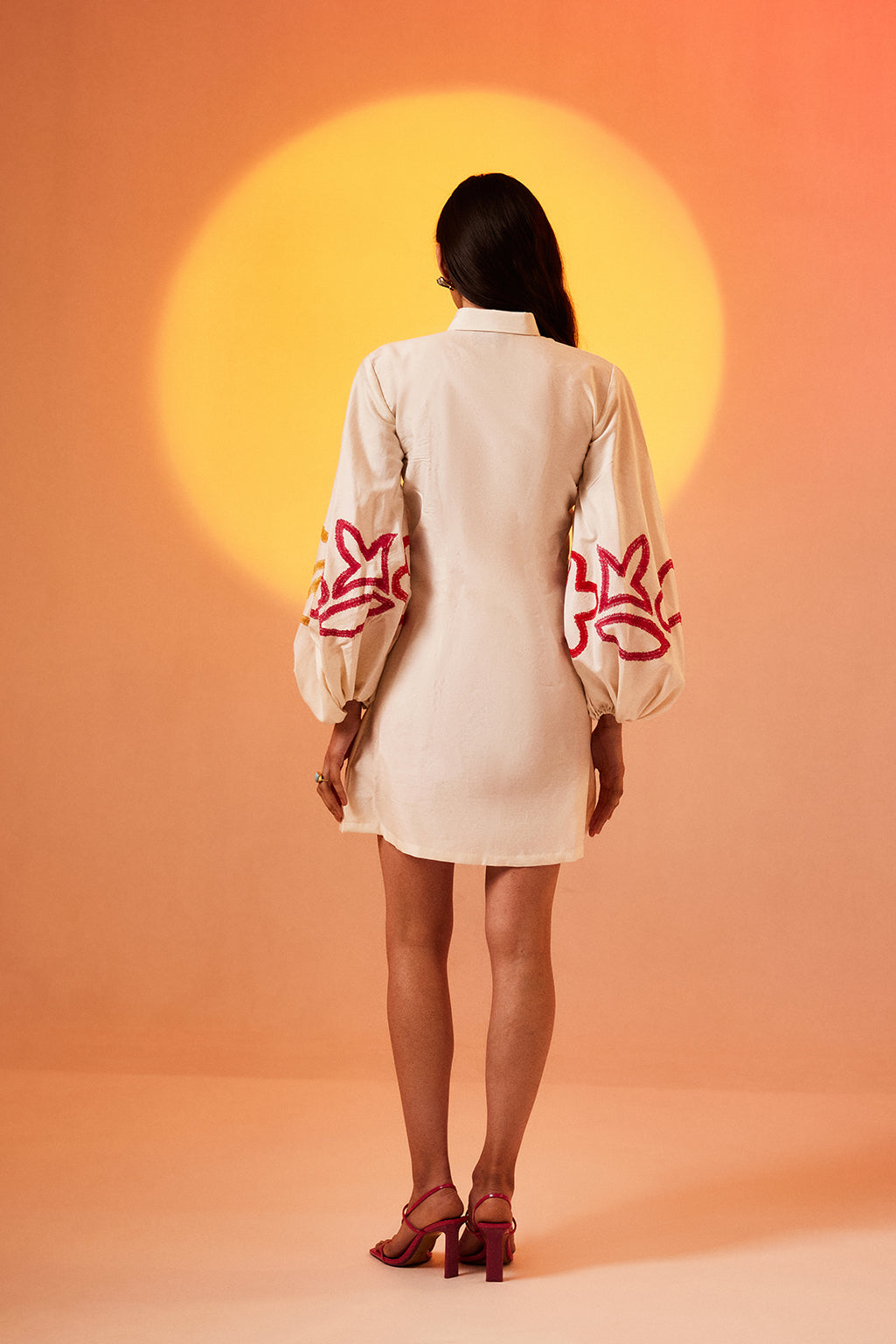 Echo White Sketch Dress