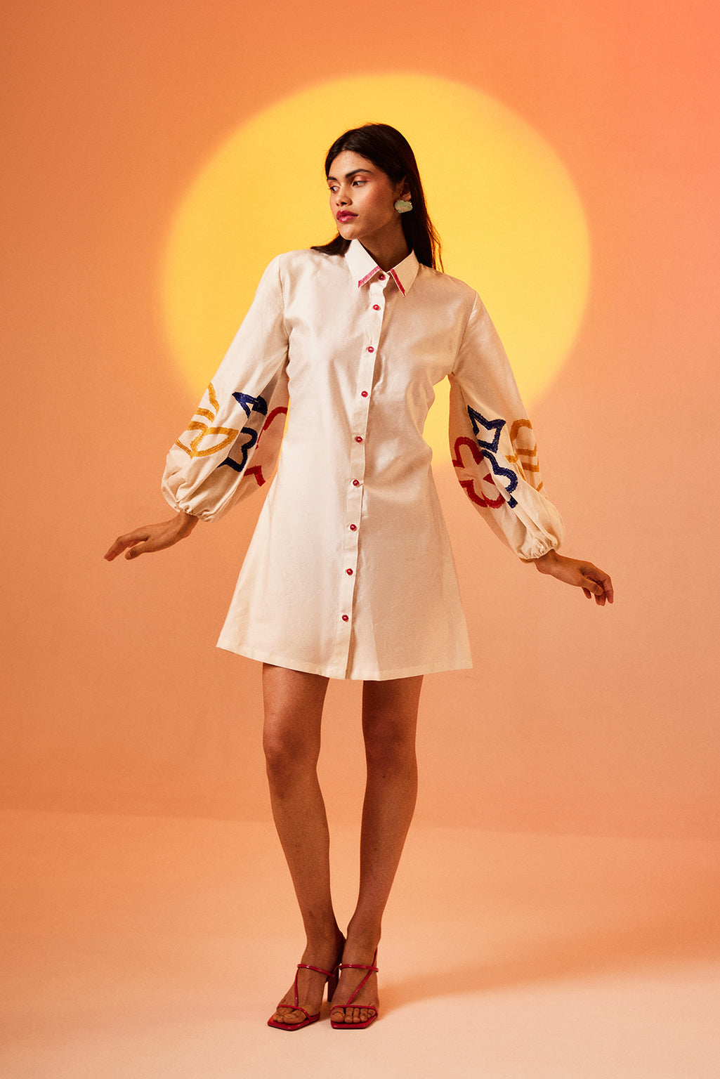 Echo White Sketch Dress