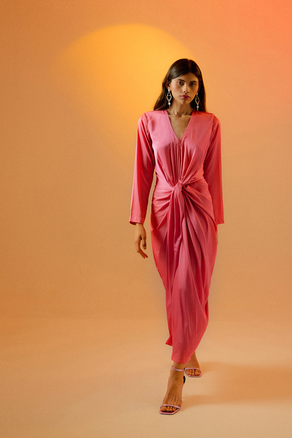 Echo Candy Pink Midi Dress