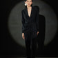 Echo Black Cowl Blazer + Pant Set