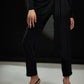 Echo Black Cowl Blazer + Pant Set
