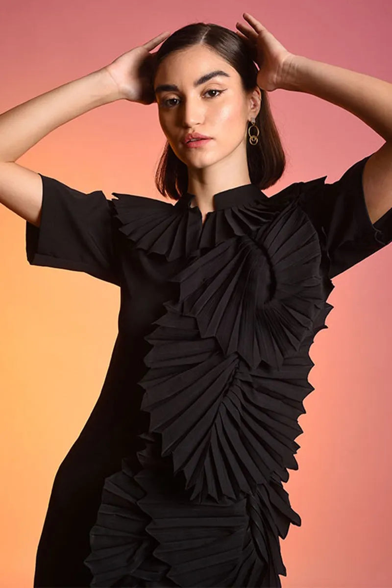 Echo Black Frill Dress