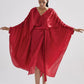 Echo Red Peony Draped Dress