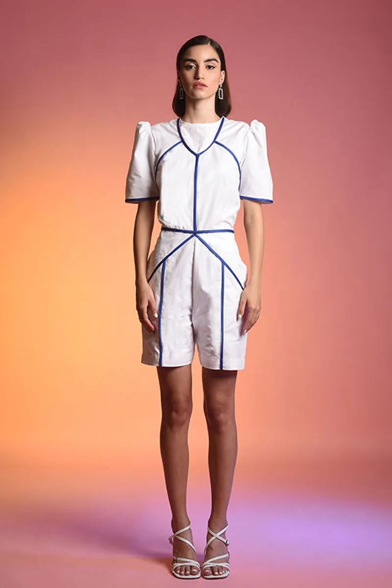 Echo White Romper