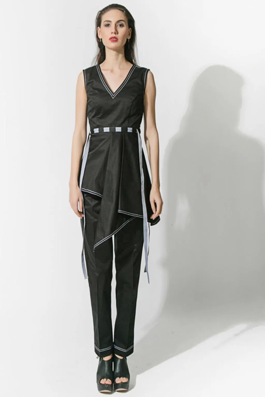 Echo Black Asymmetrical Top