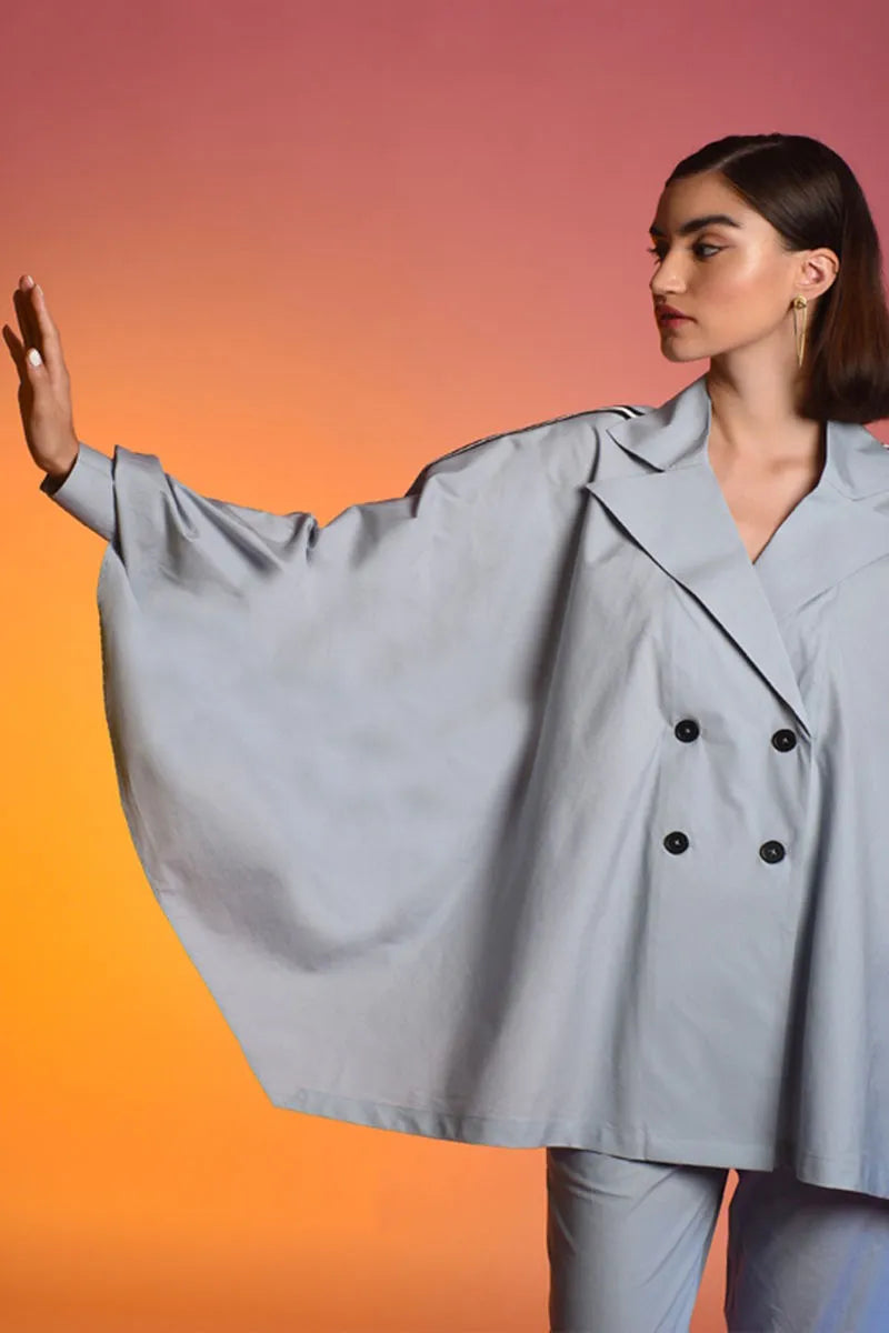 Echo Blue Kaftan Shirt +Pant Set