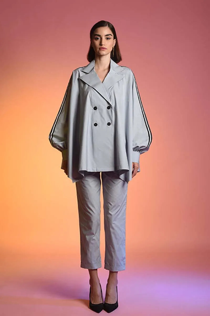 Echo Blue Kaftan Shirt +Pant Set