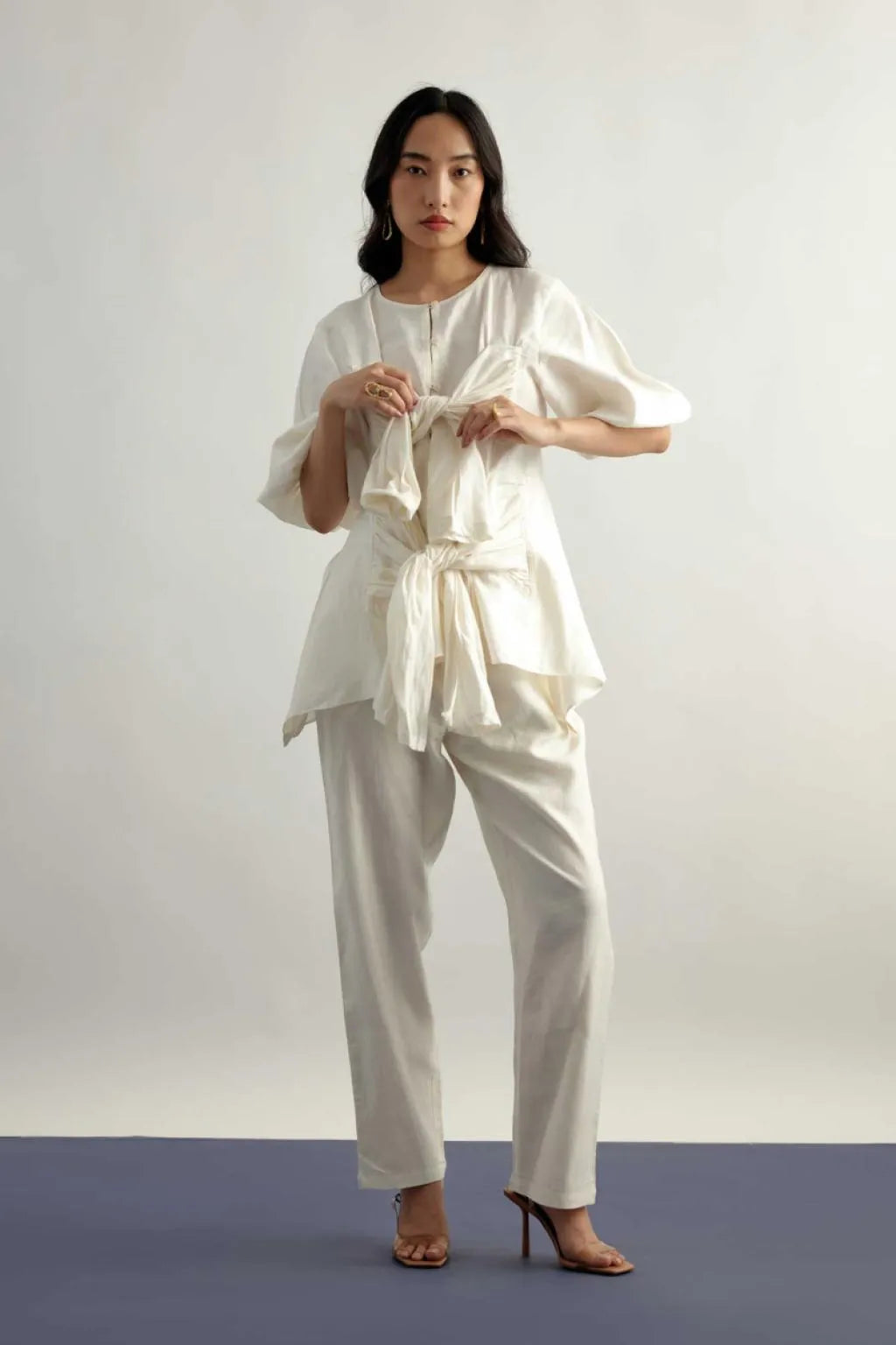 Echo Linen Tie up Co-ord Set