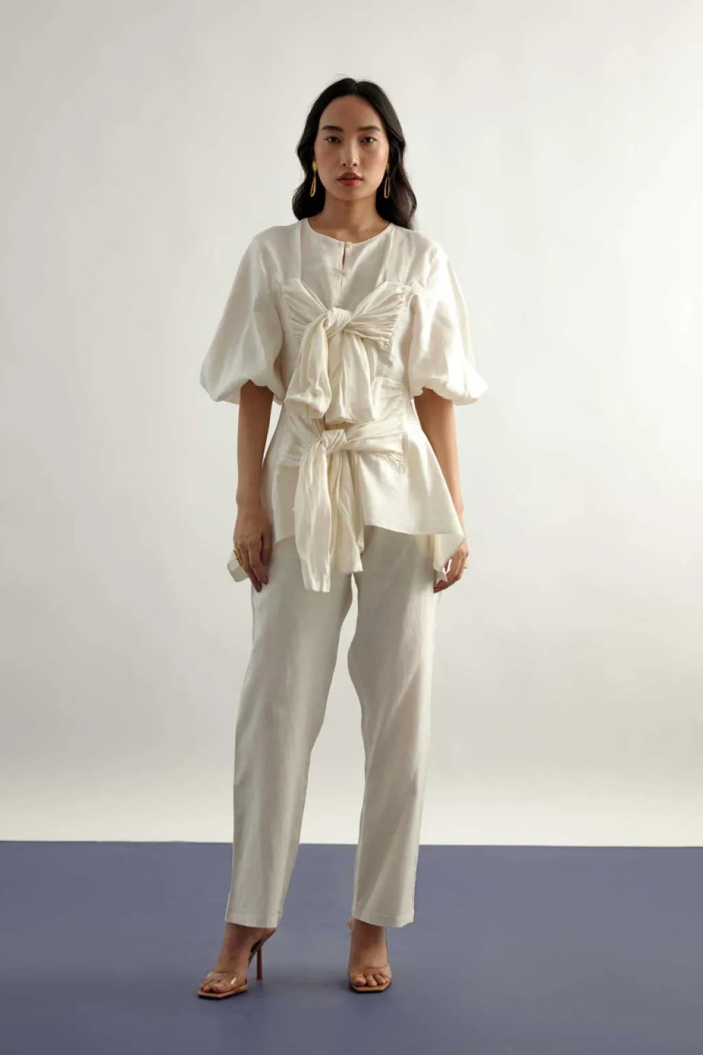 Echo Linen Tie up Top