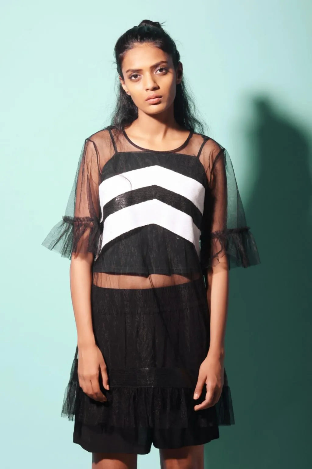 Echo Outdoor Net Sequin Long Top