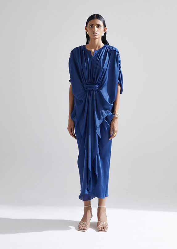 Echo Blue Iris Draped Dress – Online Shopping For Woman